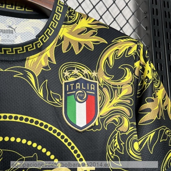 Nuevo Tailandia Especial Camiseta Italia 2024 Amarillo Negro Baratas